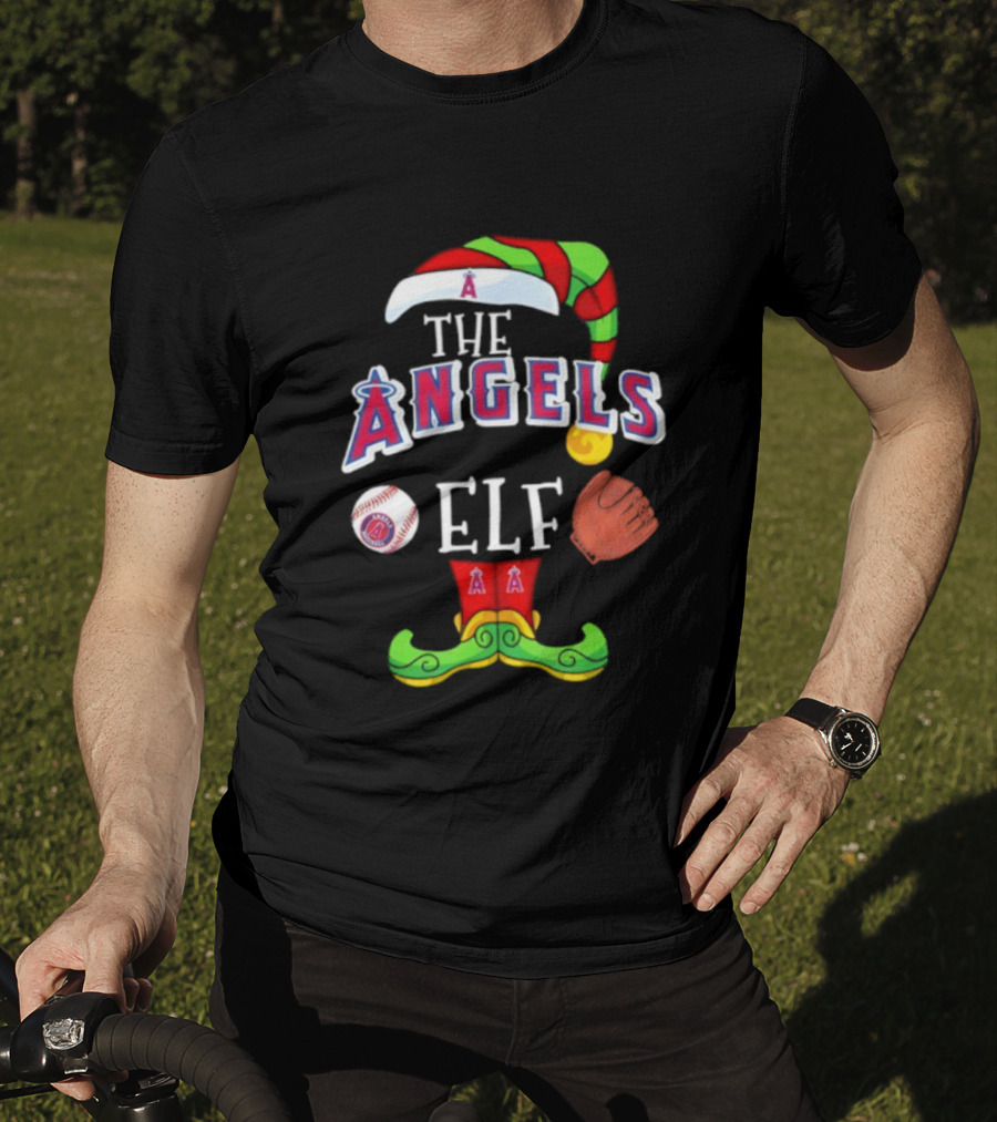 Los Angeles Angels The Elf Christmas Baseball Holiday T-Shirt