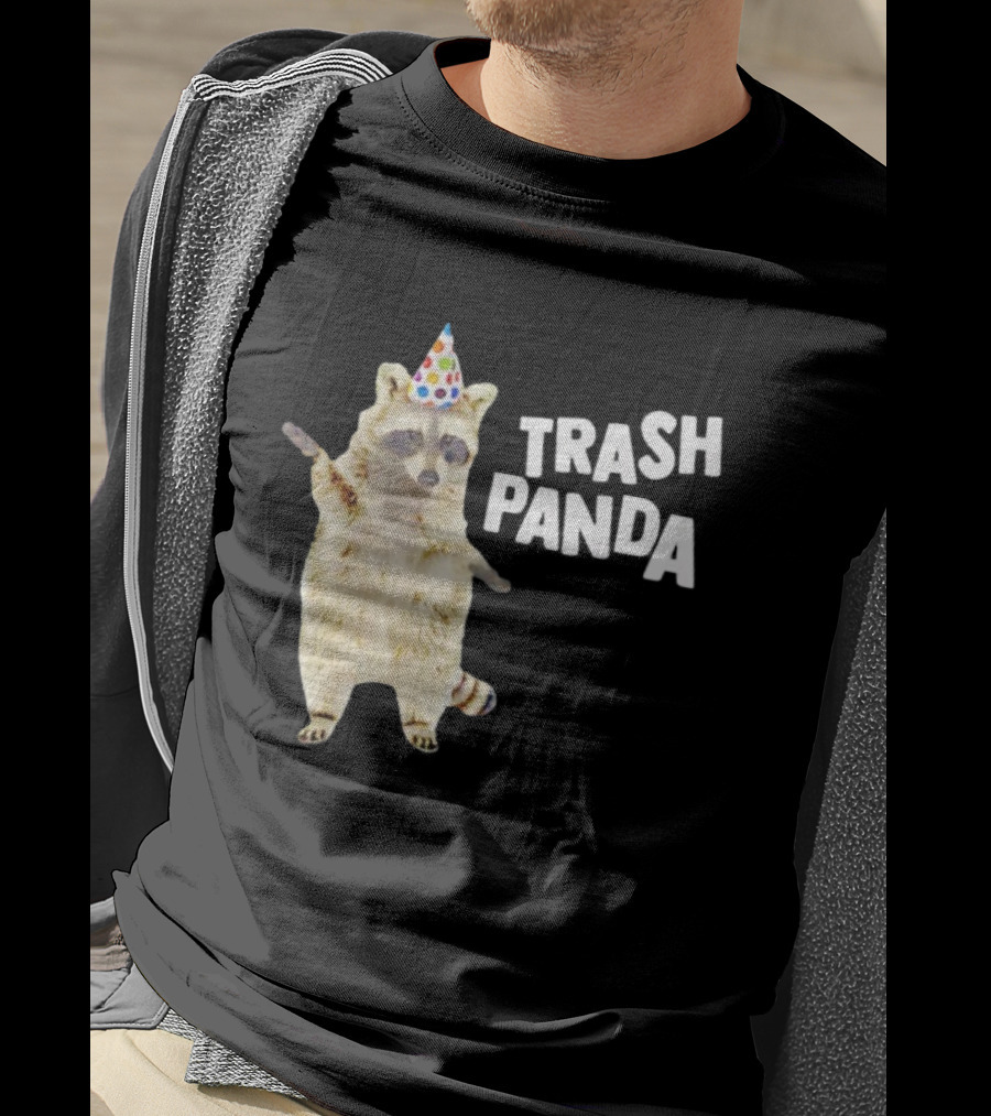 Trash Panda Raccoon Birthday Hat Fun T-Shirt