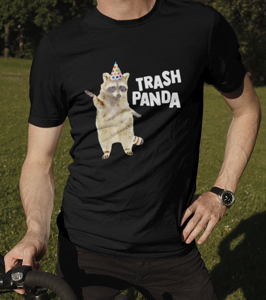Trash Panda Raccoon Birthday Hat Fun T-Shirt