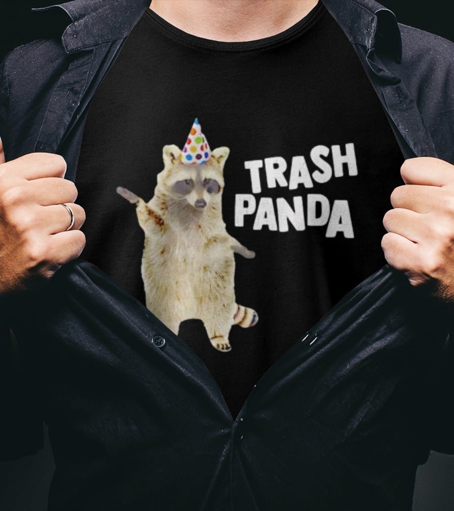 Trash Panda Raccoon Birthday Hat Fun T-Shirt