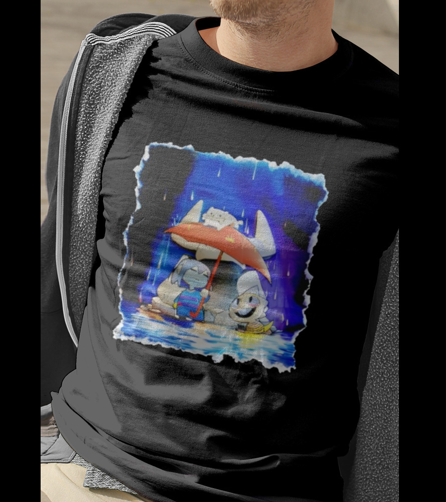 Undertale X Square Enix Crossover With Echoes Beneath Iconic Characters T-Shirt