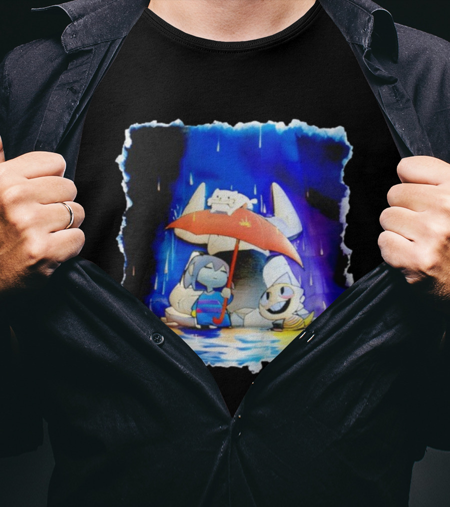 Undertale X Square Enix Crossover With Echoes Beneath Iconic Characters T-Shirt