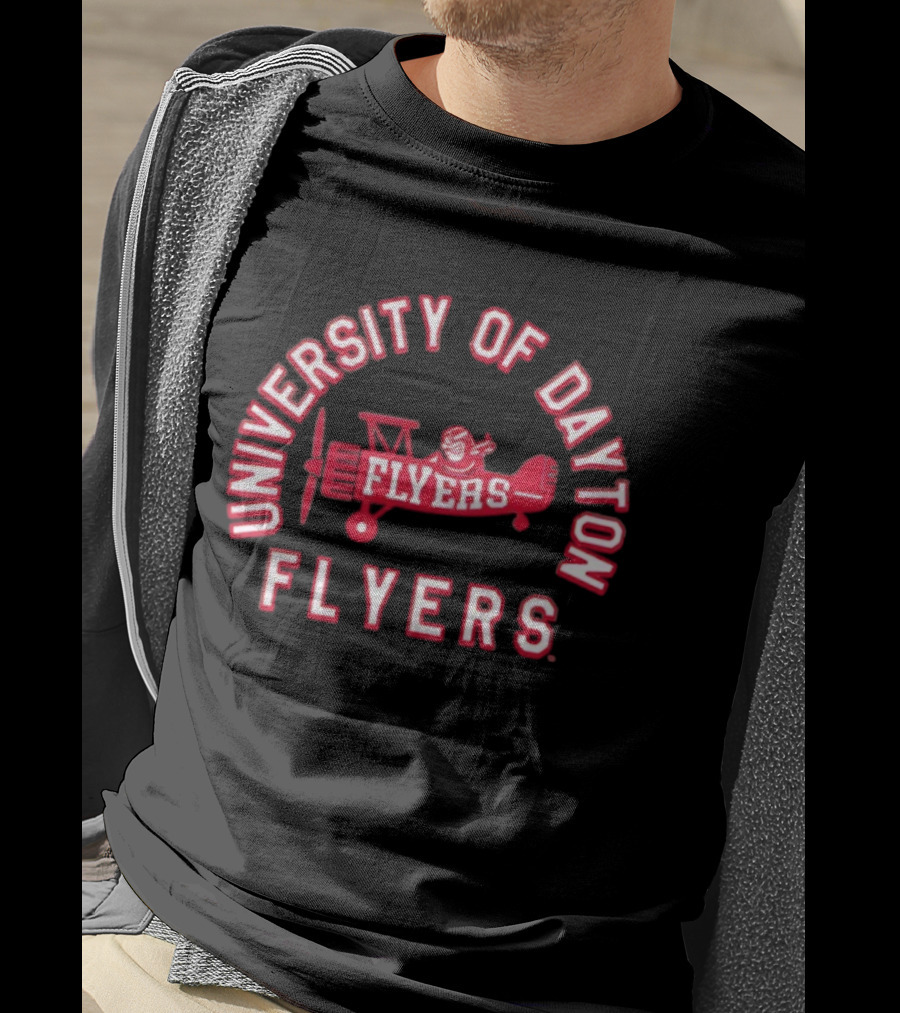 University Of Dayton Flyers Vintage Plane Logo T-Shirt