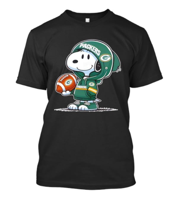 Snoopy Packers Football Green Bay Fan Swea Football T-Shirt