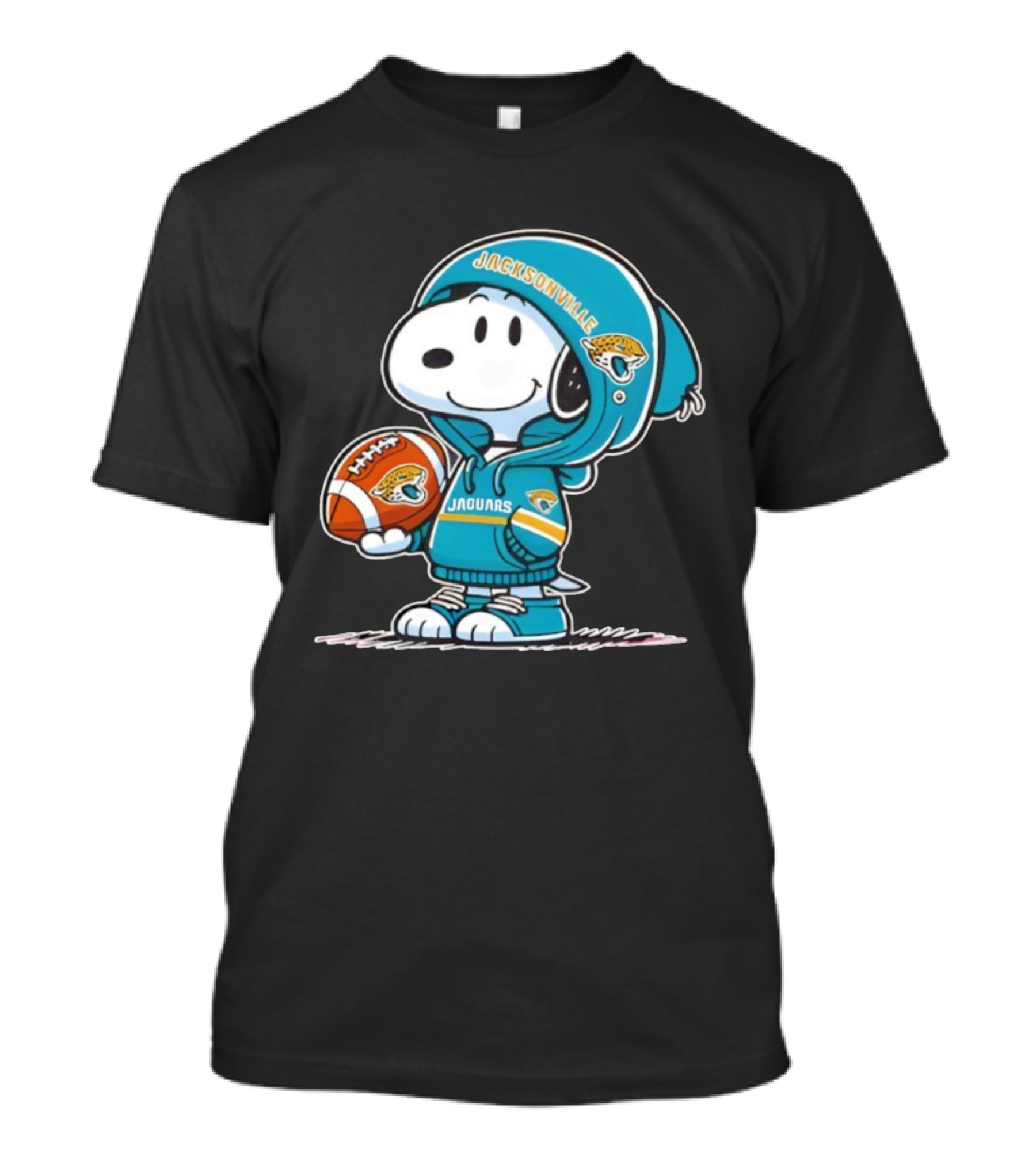 Snoopy Jacksonville Jaguars Football Fan Gear T-Shirt