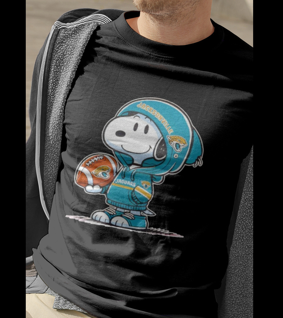 Snoopy Jacksonville Jaguars Football Fan Gear T-Shirt