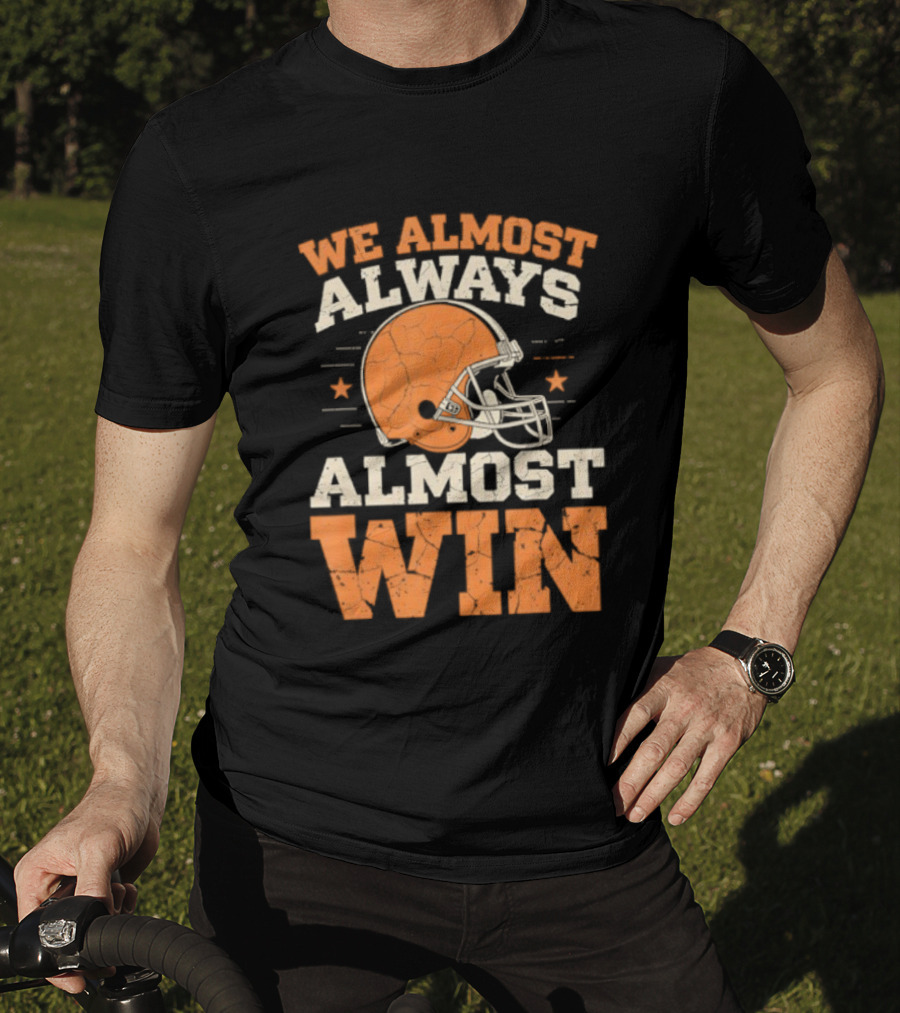 We Almost Always Almost Win Football Retro Helmet Stars T-Shirt