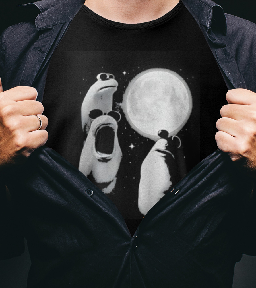 Three Marcus The Worm Moon Fantasy Celestial Scene T-Shirt