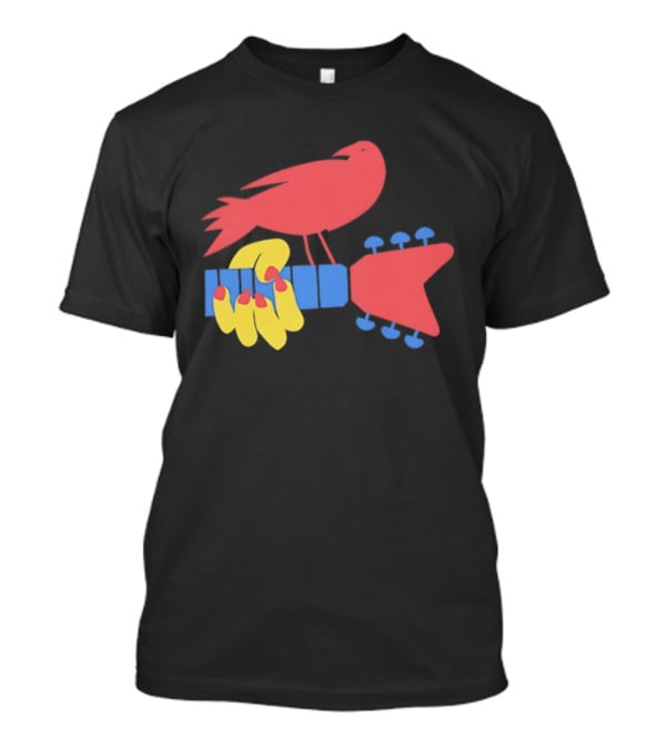 Woodstock Bird Holding Guitar Iconic Symbol T-Shirt