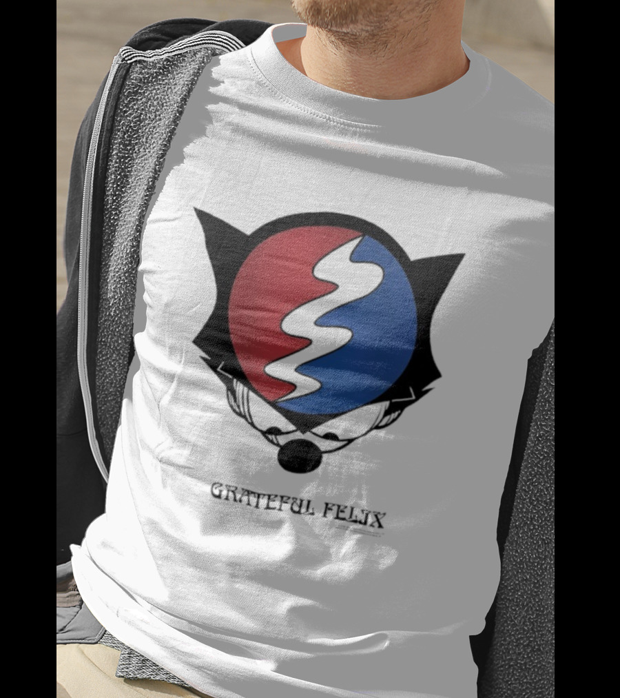 Grateful Dead Felix The Cat Steal Your Face Emblem T-Shirt