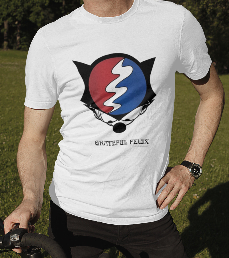 Grateful Dead Felix The Cat Steal Your Face Emblem T-Shirt