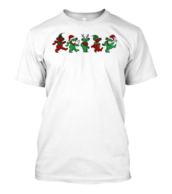 Grateful Dead Dancing Bears Christmas 2025 Holiday Cheer T-Shirt