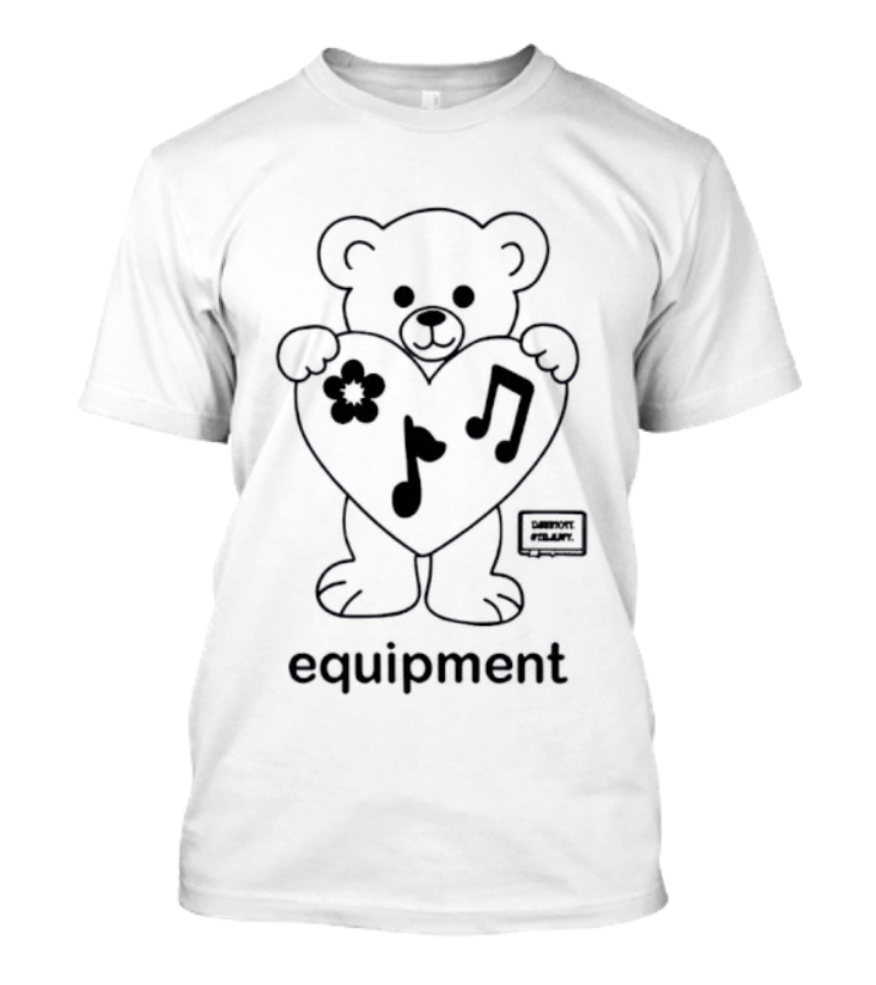 Equipment Bear Heart Notes Music Symbol T-Shirt