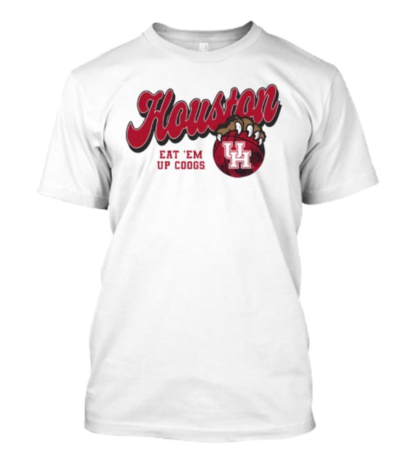 Houston Cougars Claw UH Basketball Eat 'Em Up Coogs T-Shirt