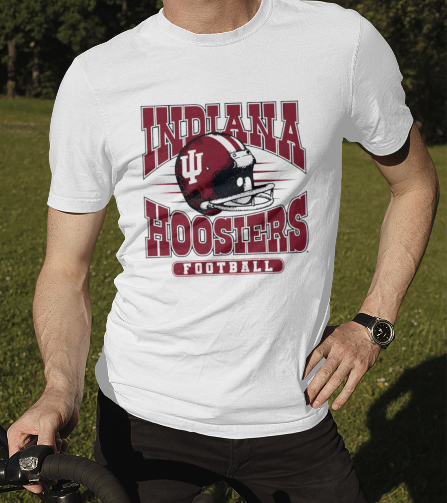 Indiana Hoosiers Football Helmet IU Sports Team T-Shirt