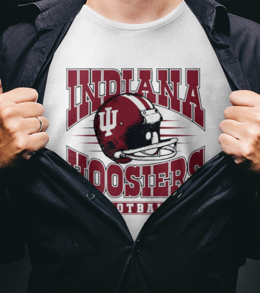 Indiana Hoosiers Football Helmet IU Sports Team T-Shirt