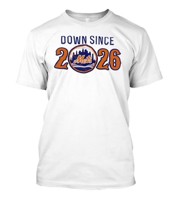 New York Mets Down Since 2026 Skyline Logo T-Shirt