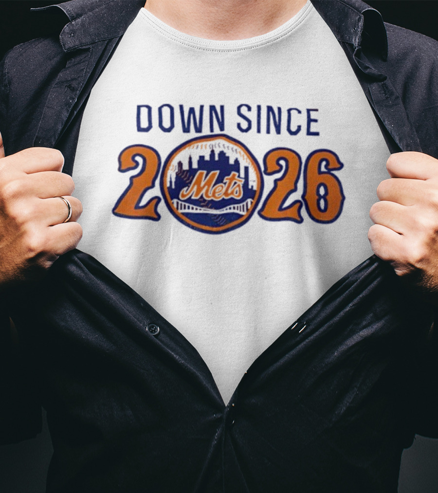 New York Mets Down Since 2026 Skyline Logo T-Shirt