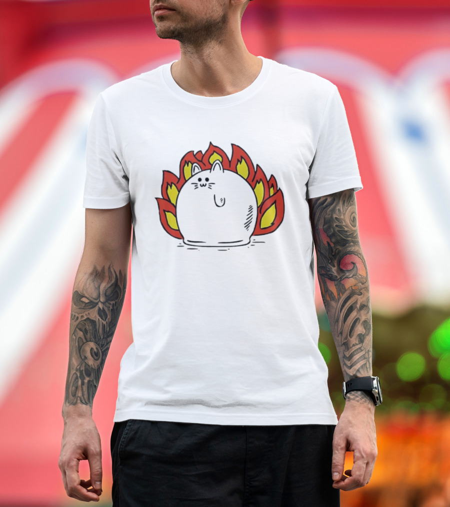 Plankton Muffin Surrounded By Flames T-Shirt