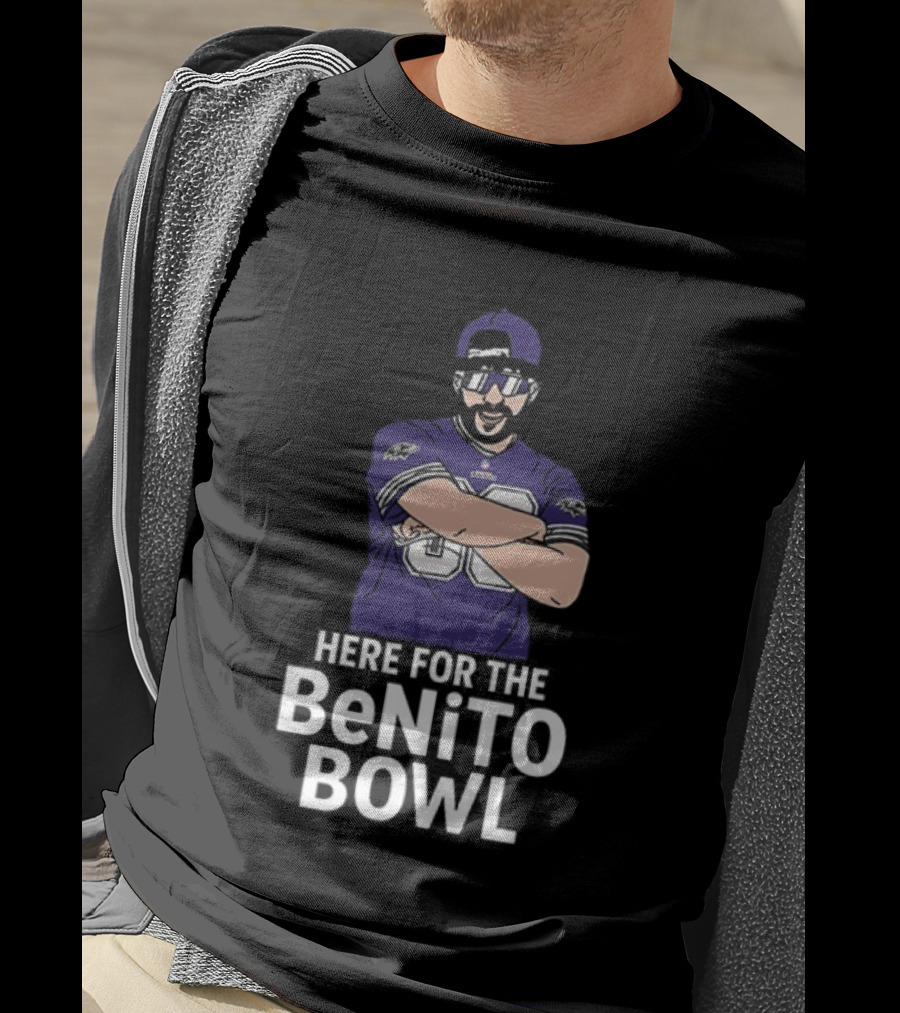 Baltimore Ravens Super Bowl Halftime Here For The Benito Bowl T-Shirt