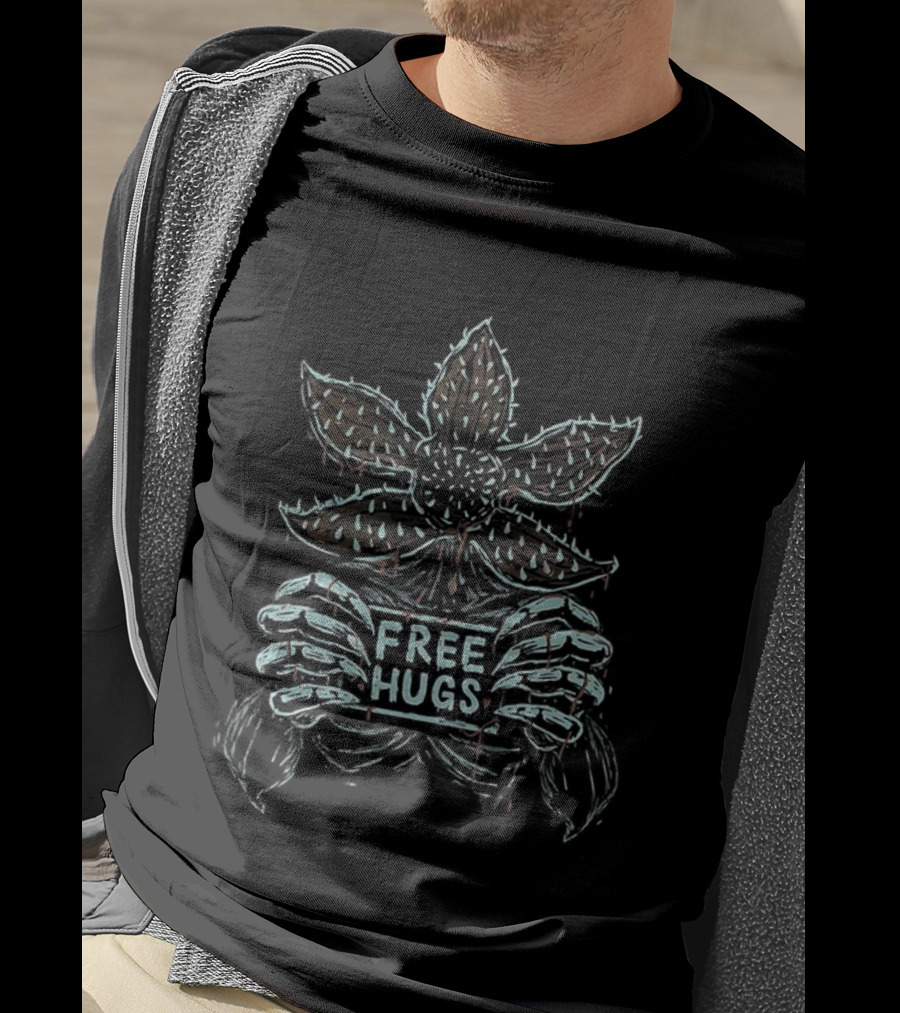 Demogorgon Stranger Things Free Hugs Sign T-Shirt