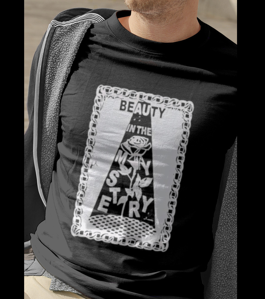 Beauty In The Mystery Floral Papercut Design T-Shirt