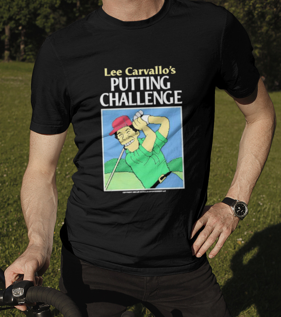 Lee Carvallo's Putting Challenge Retro Golfing Game Nostalgia T-Shirt