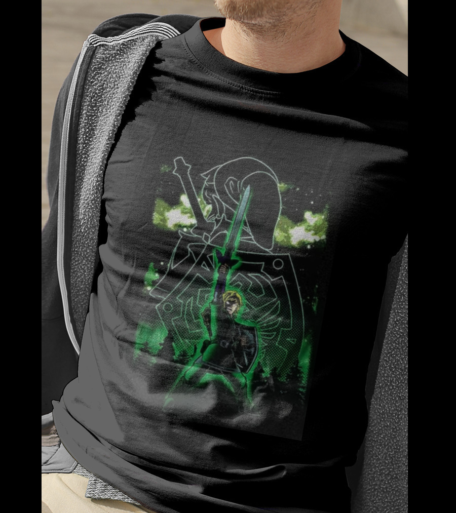The Legend Of Zelda Link Nebula Sword Artwork T-Shirt