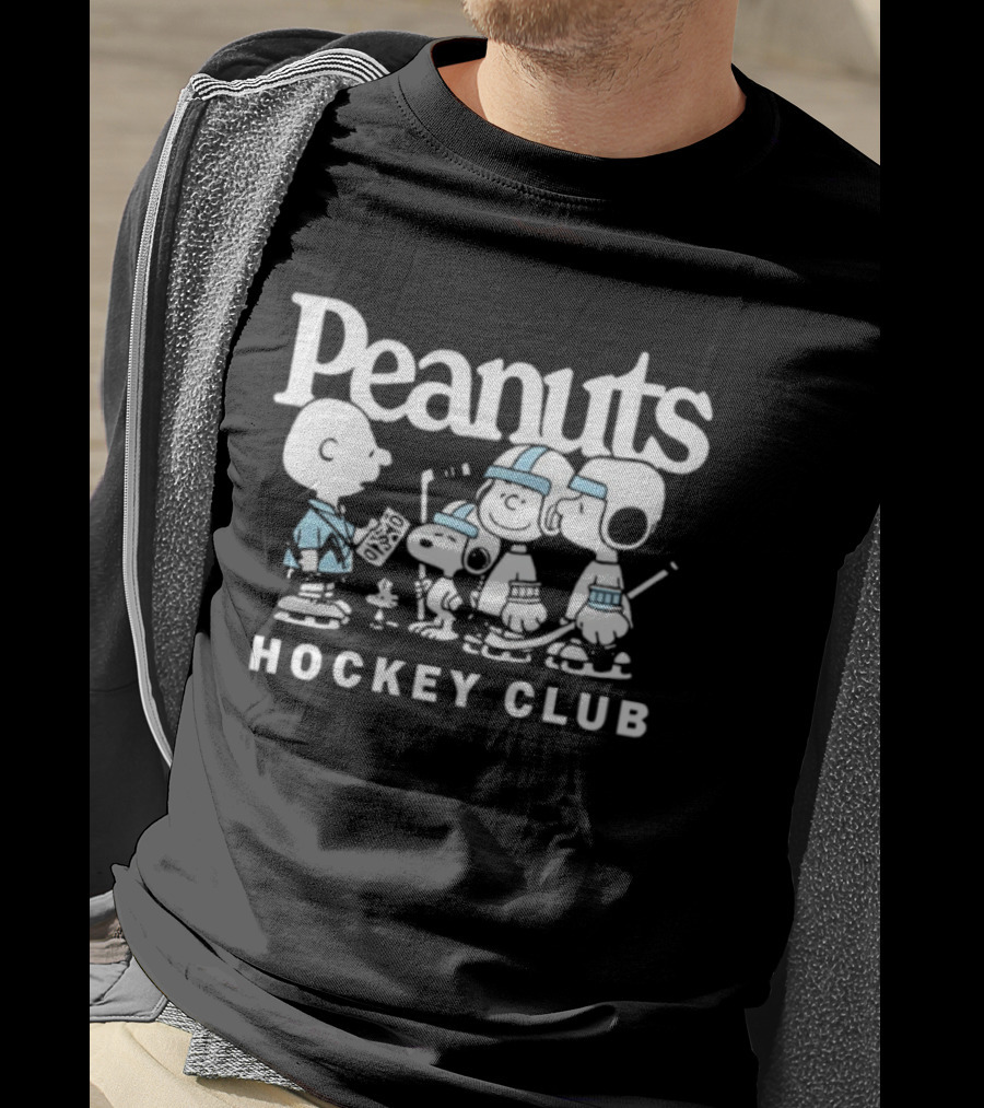 Peanuts Hockey Club 2025 Ice Skating Characters T-Shirt