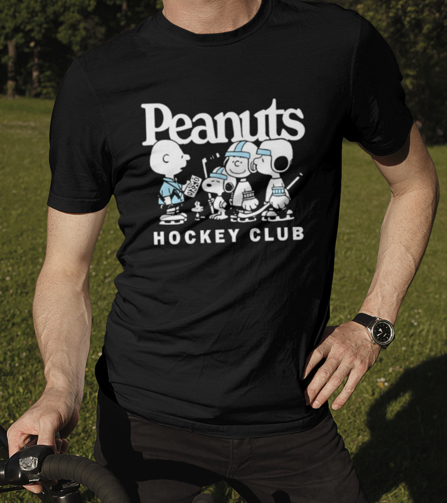 Peanuts Hockey Club 2025 Ice Skating Characters T-Shirt
