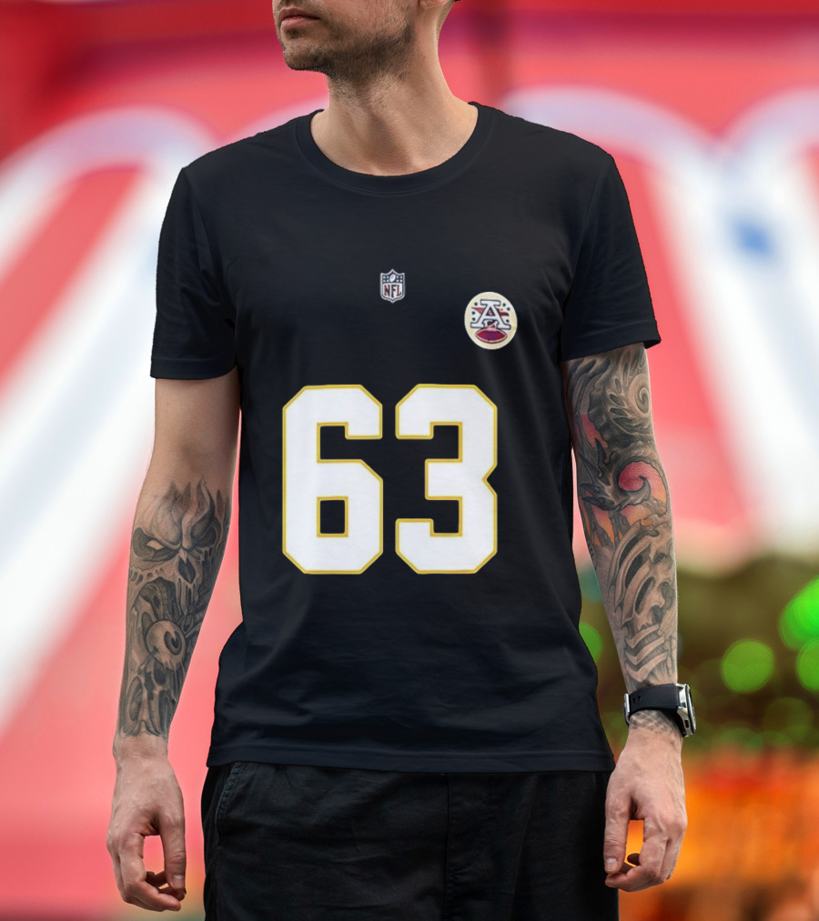 Kansas City Chiefs Bill Maas 63 NFL Team Number Signature T-Shirt