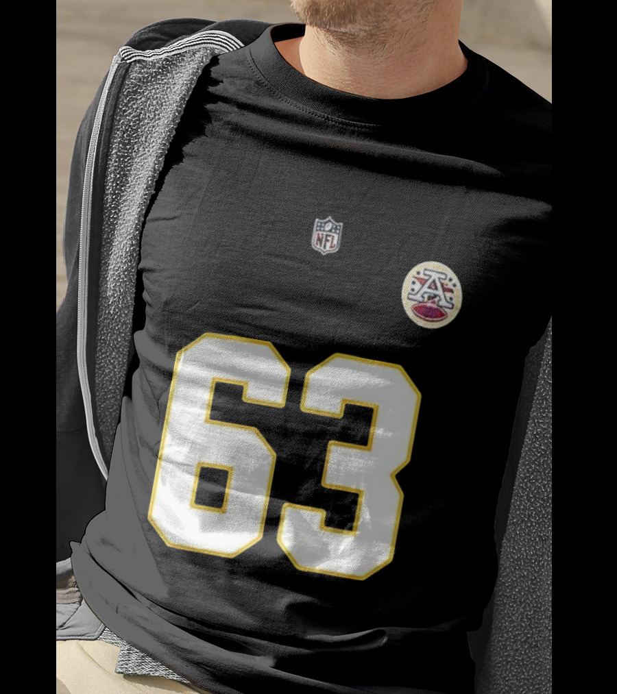 Kansas City Chiefs Bill Maas 63 NFL Team Number Signature T-Shirt