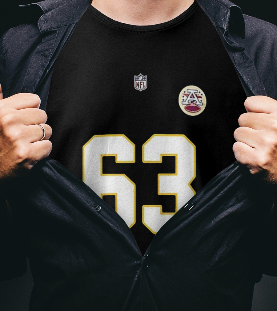 Kansas City Chiefs Bill Maas 63 NFL Team Number Signature T-Shirt