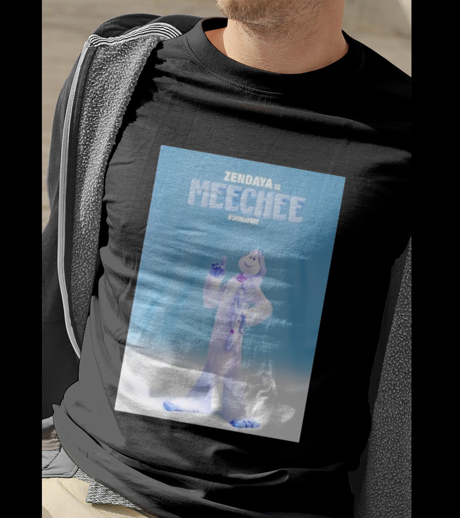 Zendaya Is Meechee Smallfoot Movie Character Blue Background T-Shirt