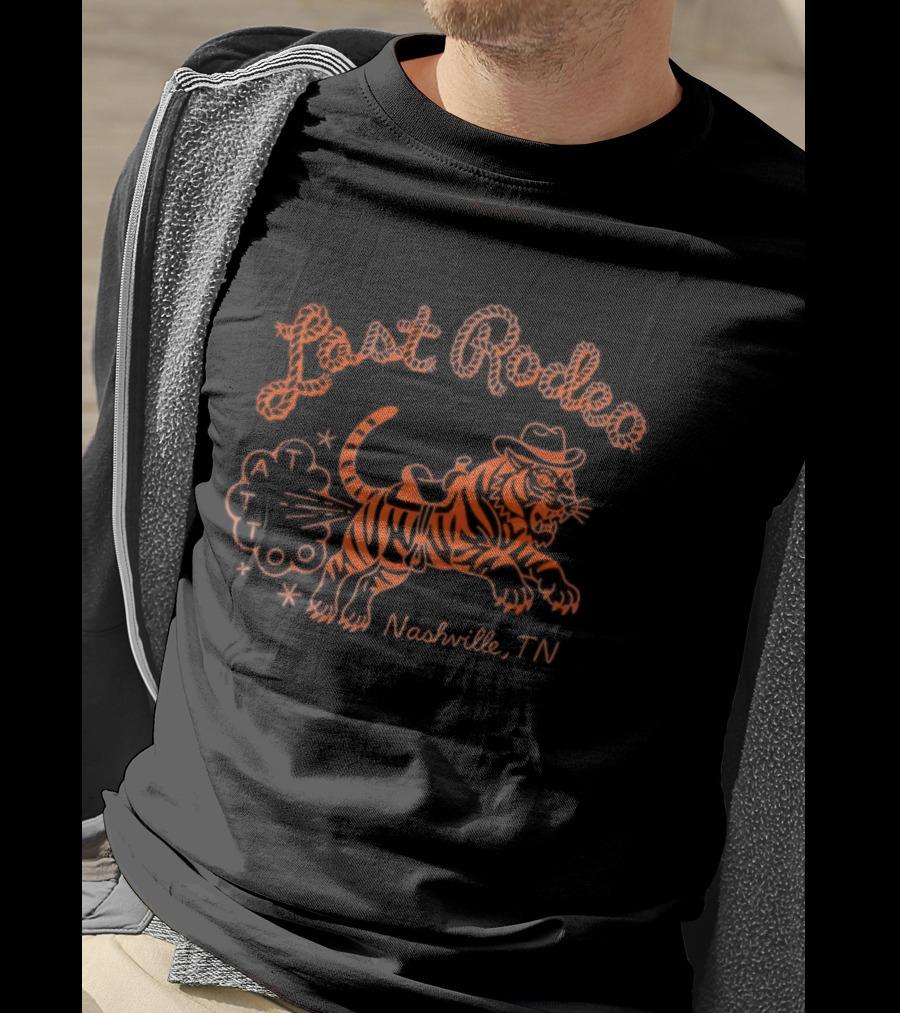 Last Rodeo Tattoo Tiger Nashville Tennessee T-Shirt