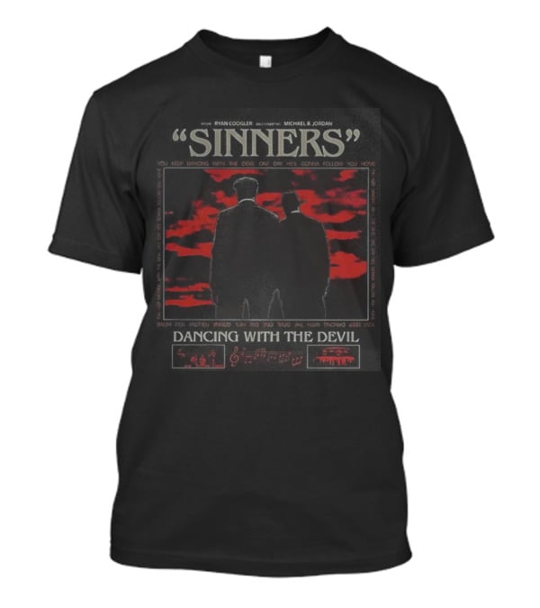 Sinners Movie Dancing With The Devil Ryan Coogler Michael B Jordan Vintage T-Shirt