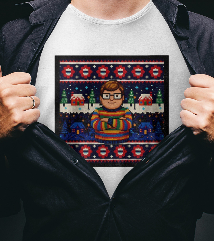 Delightful Derek 8Bit Christmas Sweater Stranger Things Decor Sweater T-Shirt