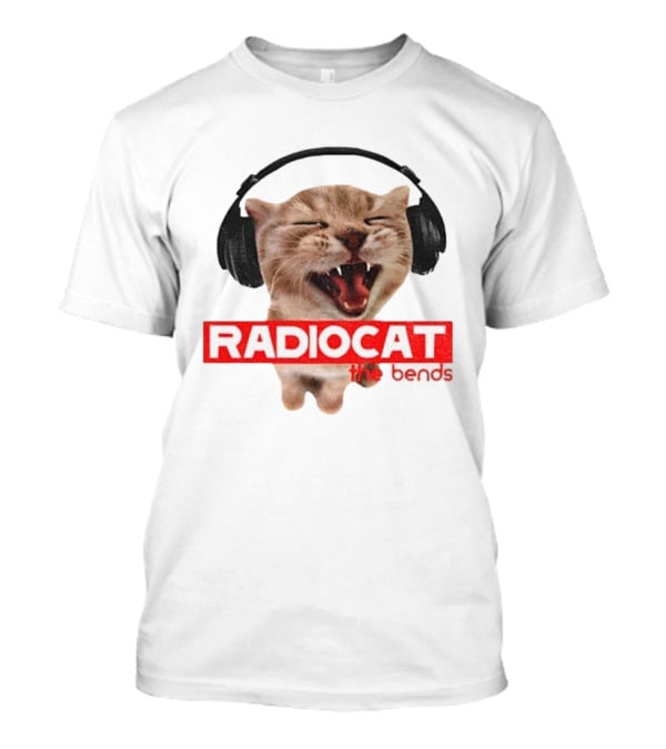 Radiocat The Bends Headphones Cat Graphic T-Shirt