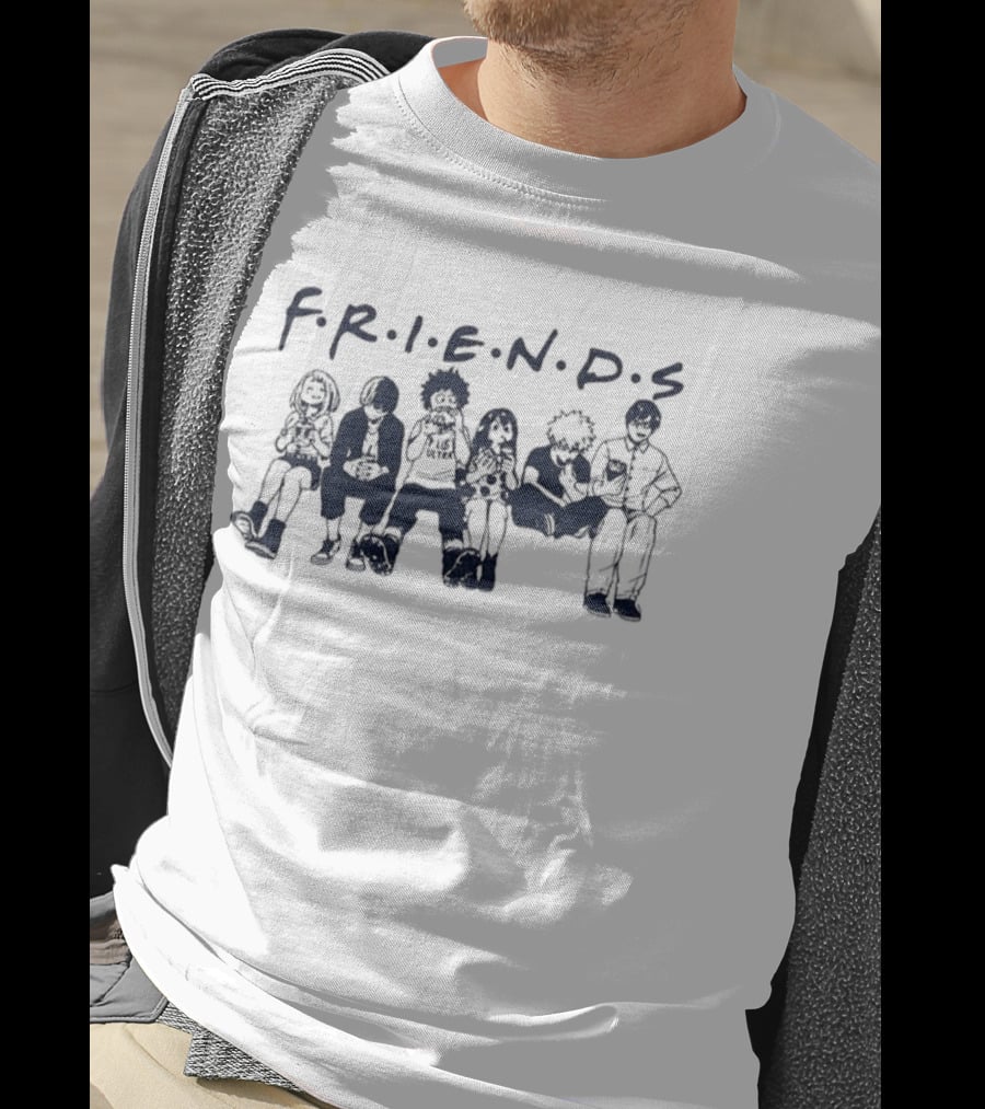 FRIENDS My Hero Academia Anime Characters Sitting Together T-Shirt