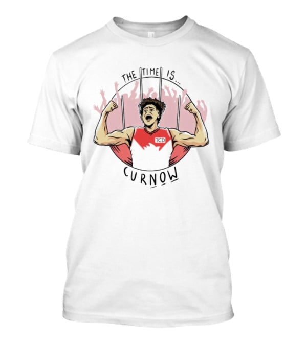 The Time Is Curnow Flexing Athlete Celebrating Victory T-Shirt