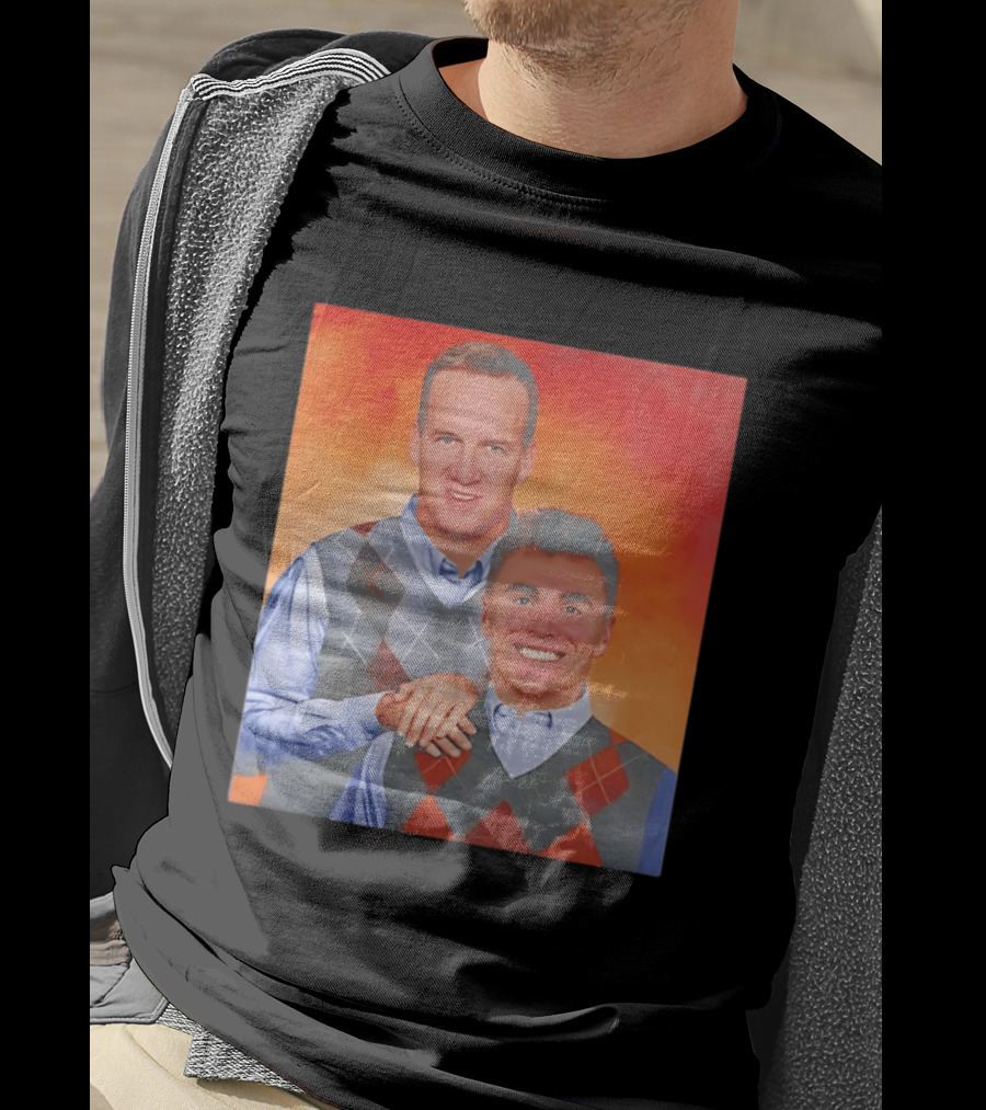 Bo Nix Peyton Manning Step Brothers Denver Broncos Comedy T-Shirt