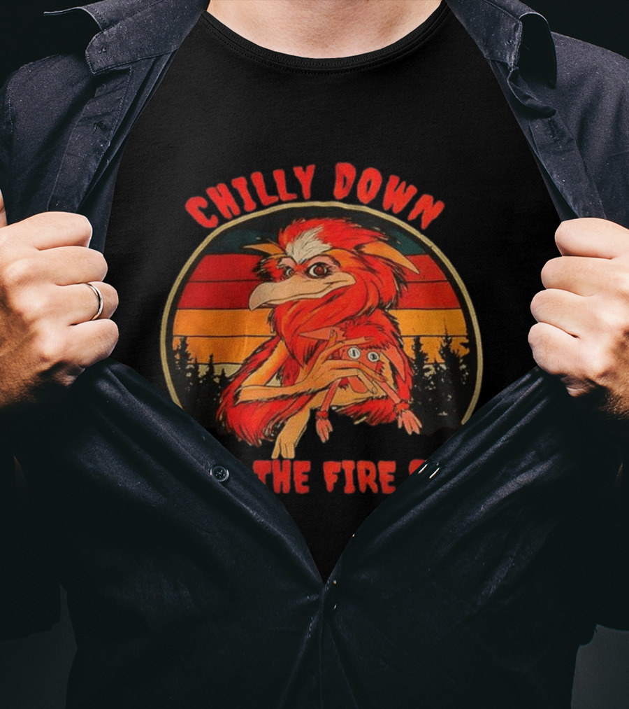 Chilly Down With The Fire Gang Retro Vintage Forest Creature T-Shirt