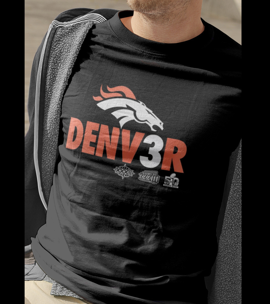 Denver Broncos Denv3r NFL Football Team Championship Fan T-Shirt