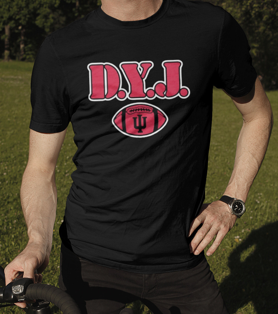 D.Y.J. Indiana Hoosiers Football IU Logo Football T-Shirt