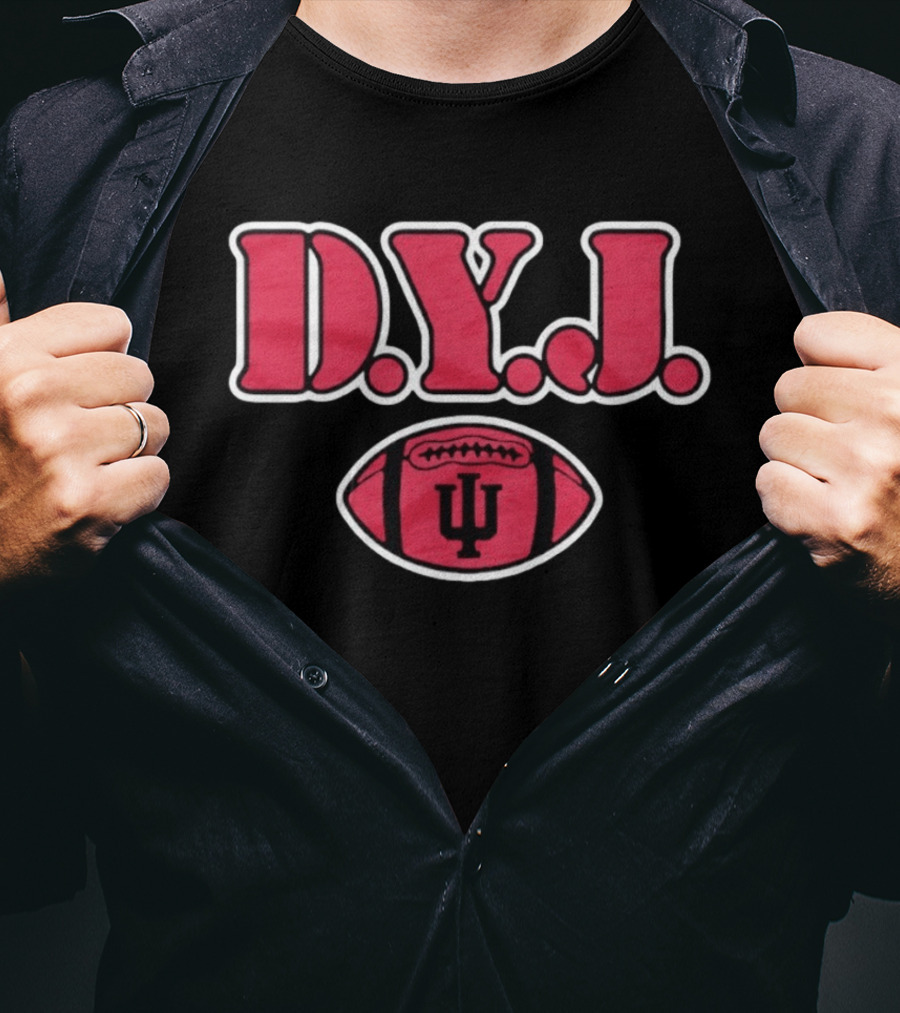 D.Y.J. Indiana Hoosiers Football IU Logo Football T-Shirt