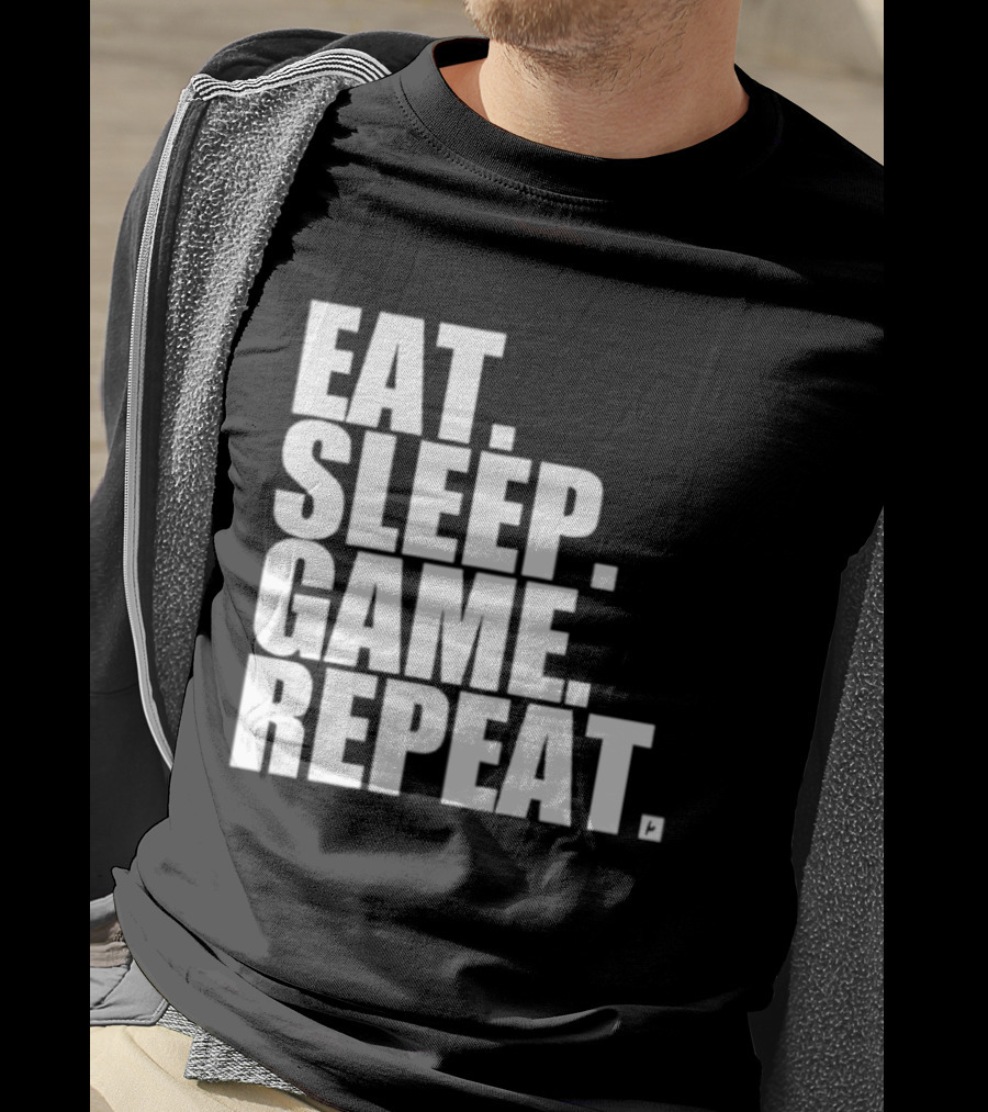 Eat Sleep Game Repeat Gamer Lifestyle Phrase T-Shirt