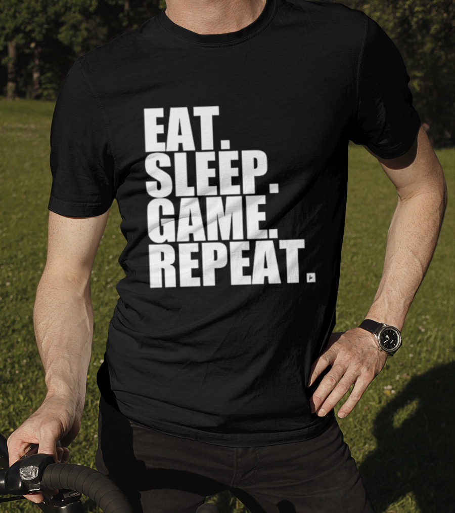 Eat Sleep Game Repeat Gamer Lifestyle Phrase T-Shirt