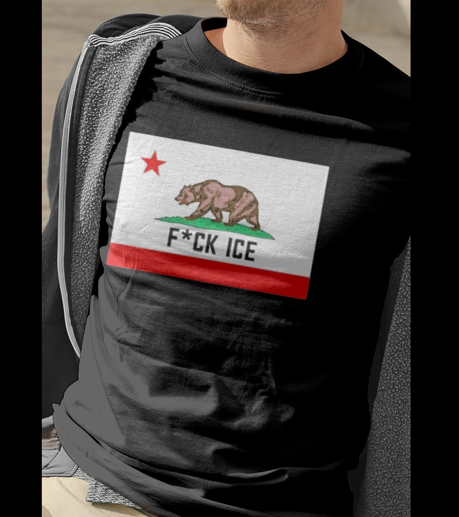 F*ck Ice Bear Flag California T-Shirt