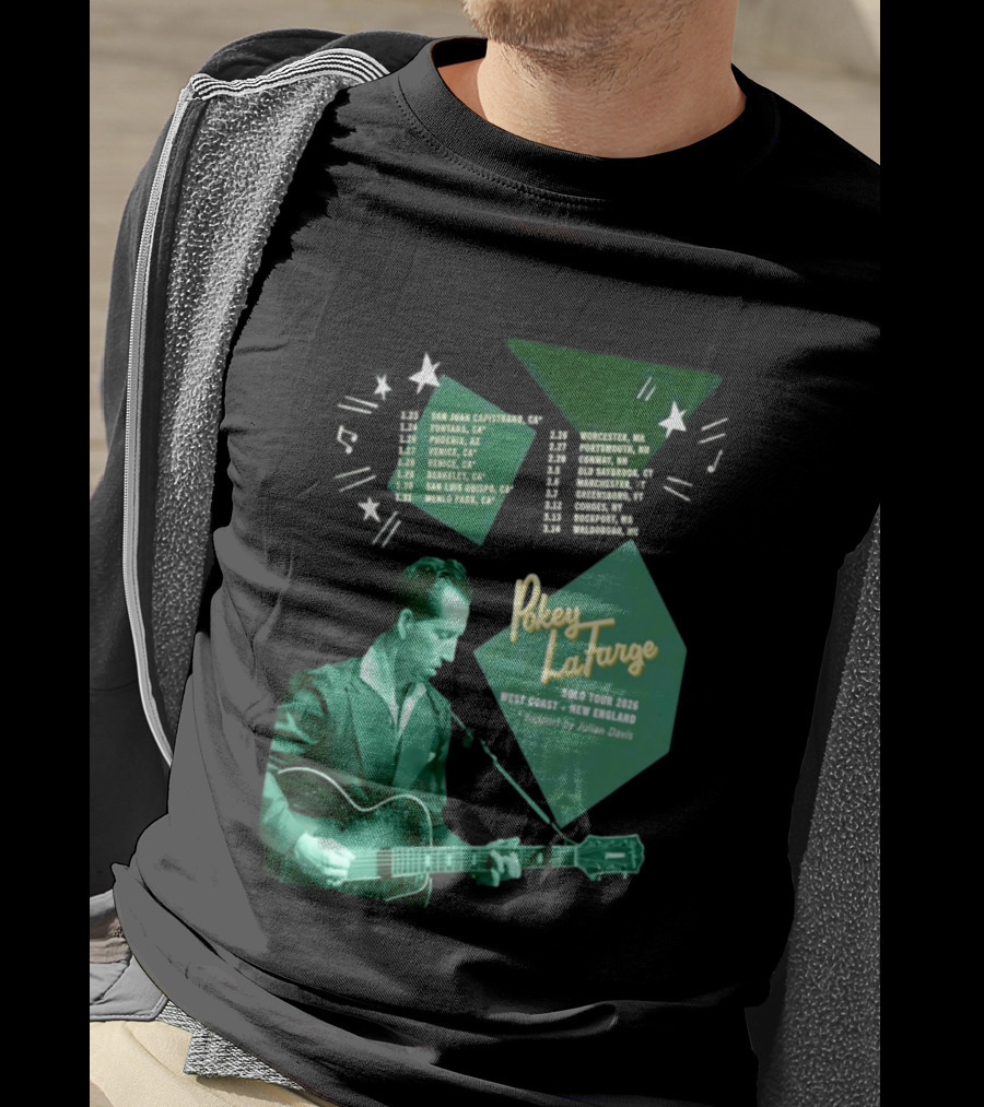 Pokey LaFarge Solo Tour 2026 West Coast New England Julian Davis Support T-Shirt