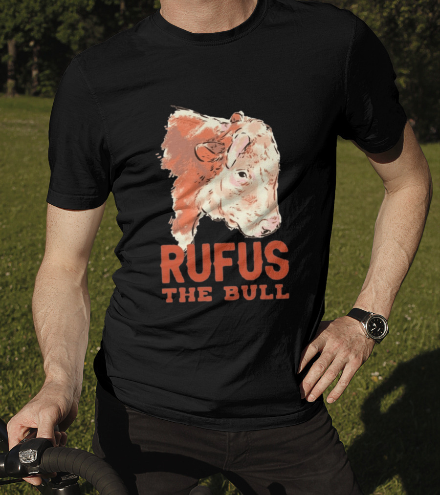 Rufus The Bull Cow Retro Style Rustic T-Shirt